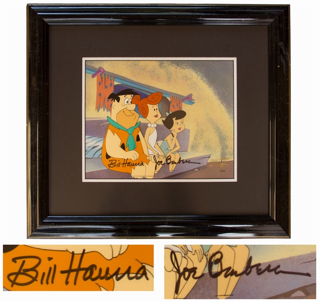 Hanna & Barbera Signed Original Hand-Painted Production Cel for ''The Flintstones''